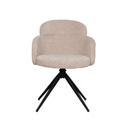 Eetkamerstoel Levi Clay Elite Zwart Metalen Frame 56x60x80 cm-Eetkamerstoelen-LABEL51