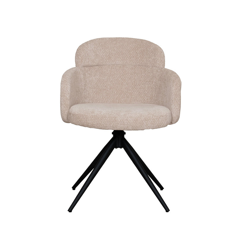 Eetkamerstoel Levi Clay Elite Zwart Metalen Frame 56x60x80 cm-Eetkamerstoelen-LABEL51