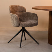 Eetkamerstoel Levi Hunter Elite Zwart Metalen Frame 56x60x80 cm-Eetkamerstoelen-LABEL51