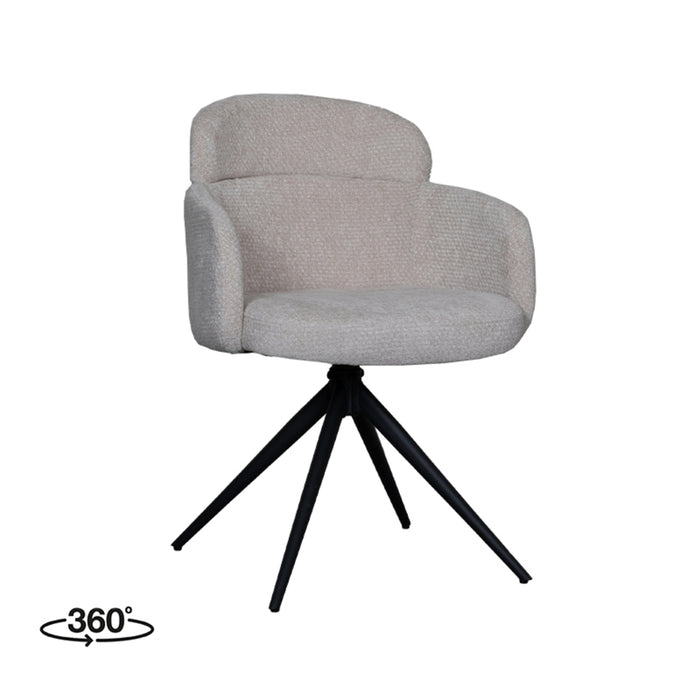 Eetkamerstoel Levi - Naturel - Elite - Draaibaar-Eetkamerstoelen-LABEL51