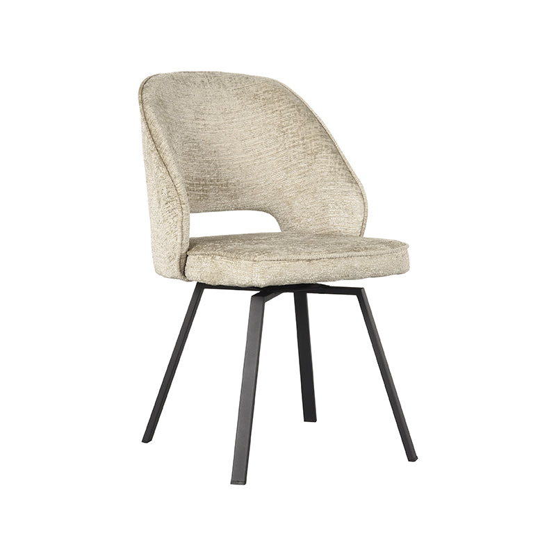 Eetkamerstoel Lewis Beige Elegance Draaibaar 52x66x84 cm-Eetkamerstoelen-LABEL51