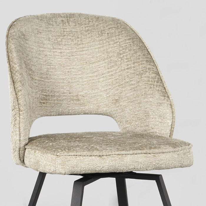 Eetkamerstoel Lewis - Beige - Elegance - Draaibaar-Eetkamerstoelen-LABEL51