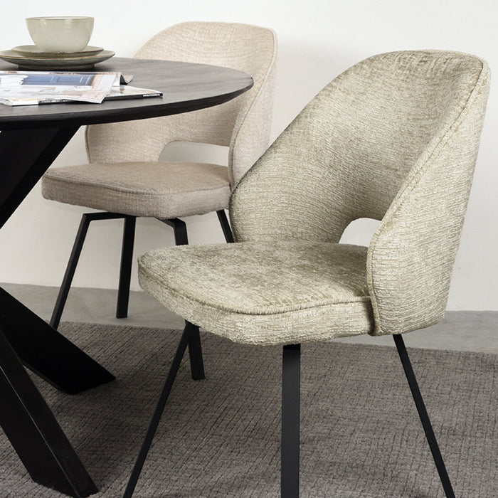 Eetkamerstoel Lewis - Beige - Elegance - Draaibaar-Eetkamerstoelen-LABEL51