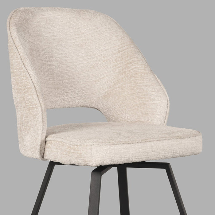 Eetkamerstoel Lewis - Creme - Elegance - Draaibaar-Eetkamerstoelen-LABEL51