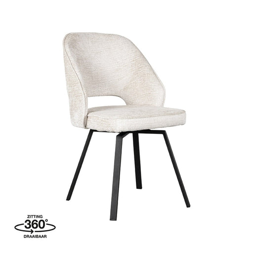 Eetkamerstoel Lewis - Creme - Elegance - Draaibaar-Eetkamerstoelen-LABEL51