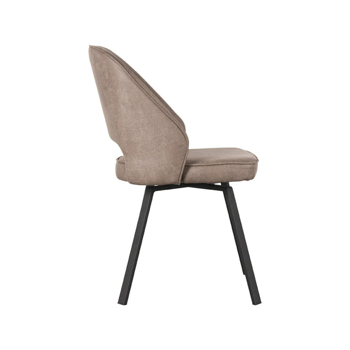 Eetkamerstoel Lewis - Taupe - Micro Suede-Eetkamerstoelen-LABEL51