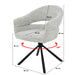 Eetkamerstoel Linn Bisque Oasis Draaibaar 58 cm-Livingfurn