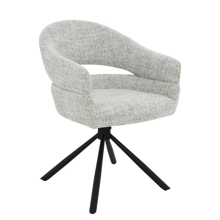 Eetkamerstoel Linn Bisque Oasis Draaibaar 58 cm-Livingfurn