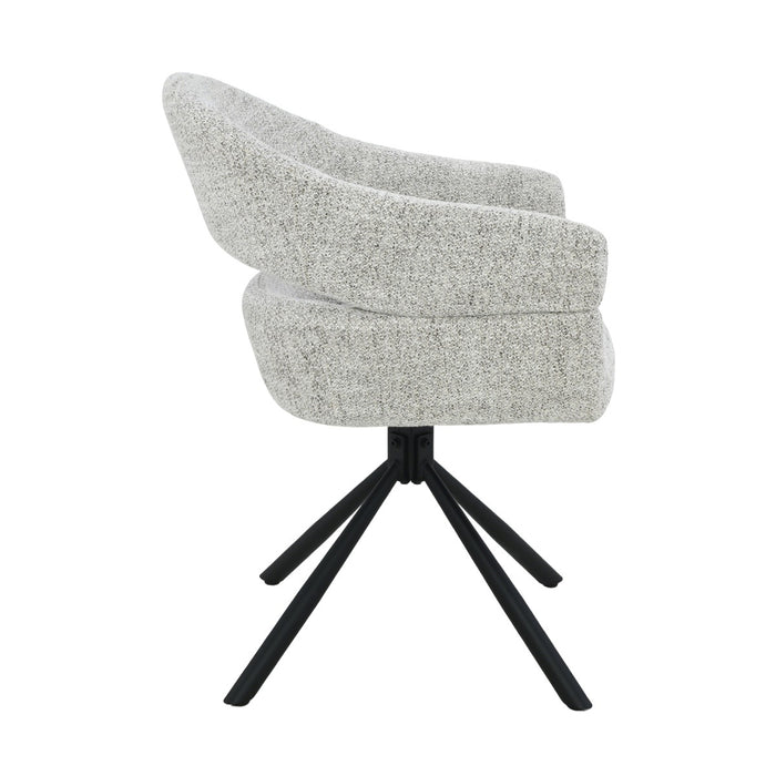 Eetkamerstoel Linn Bisque Oasis Draaibaar 58 cm-Livingfurn