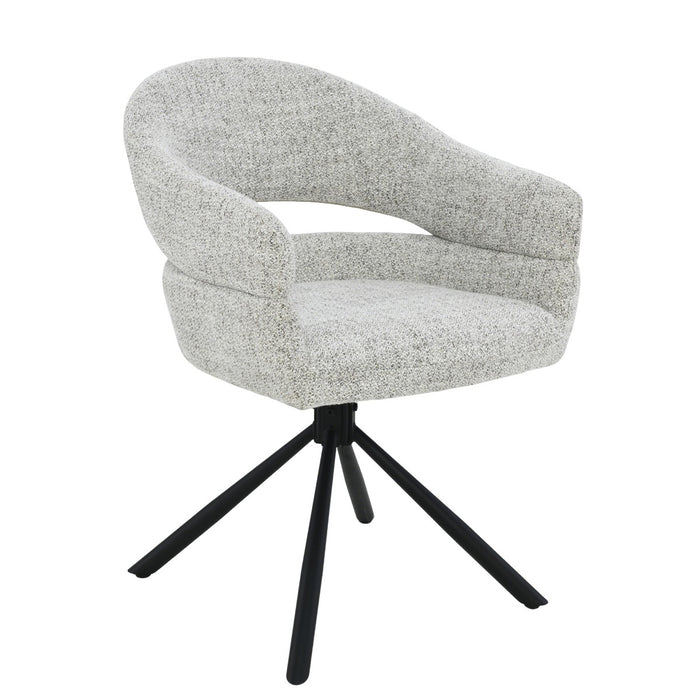 Eetkamerstoel Linn Bisque Oasis Draaibaar 58 cm-Livingfurn