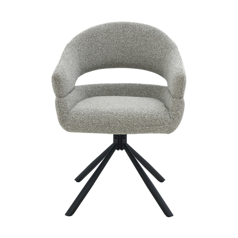 Eetkamerstoel Linn Taupe Draaibaar 58 cm 58x62x85 cm-Eetkamerstoelen-Livingfurn