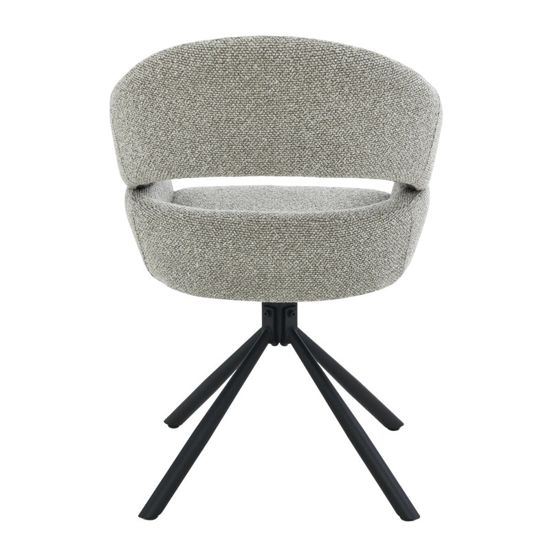 Eetkamerstoel Linn Taupe Draaibaar 58 cm 58x62x85 cm-Eetkamerstoelen-Livingfurn