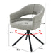 Eetkamerstoel Linn Taupe Draaibaar 58 cm 58x62x85 cm-Eetkamerstoelen-Livingfurn