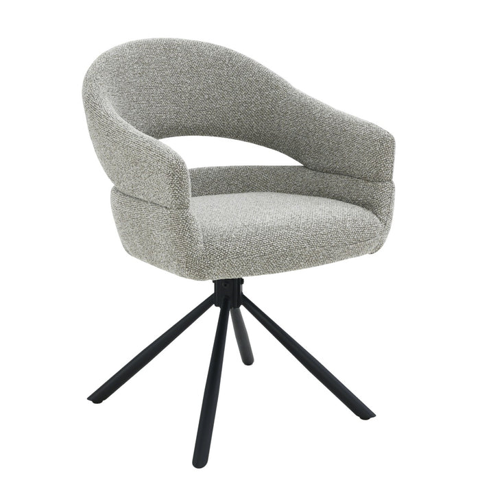 Eetkamerstoel Linn Taupe Draaibaar 58 cm 58x62x85 cm-Eetkamerstoelen-Livingfurn