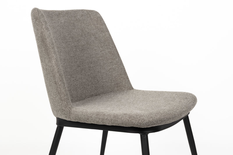 Eetkamerstoel Lionel Light Nylon en polyester Grijs 63x49.6 cm-Eetkamerstoelen-Creating Home
