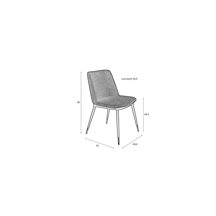 Eetkamerstoel Lionel Nylon en polyester Beige 63x49.6 cm