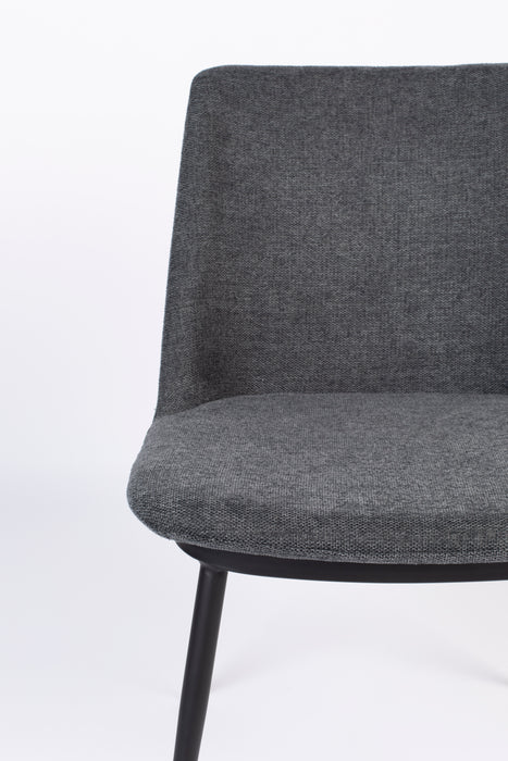 Eetkamerstoel Lionel Nylon en polyester Donkergrijs 63x49.6 cm-Eetkamerstoelen-Creating Home