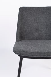 Eetkamerstoel Lionel Nylon en polyester Donkergrijs 63x49.6 cm-Eetkamerstoelen-Creating Home