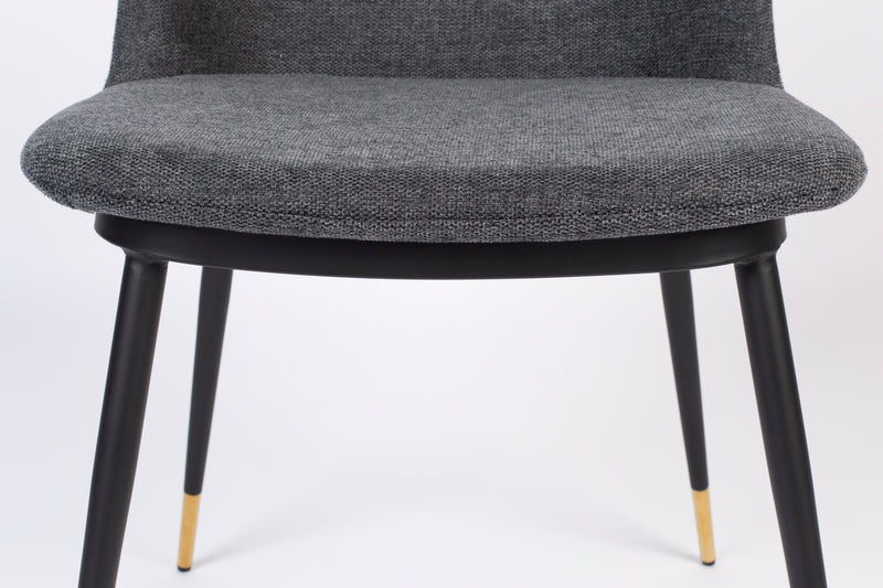 Eetkamerstoel Lionel Nylon en polyester Donkergrijs 63x49.6 cm-Eetkamerstoelen-Creating Home