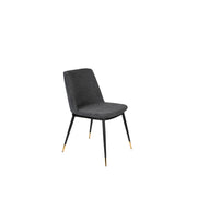 Eetkamerstoel Lionel Nylon en polyester Donkergrijs 63x49.6 cm-Eetkamerstoelen-Creating Home