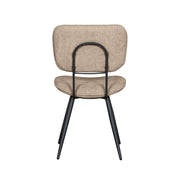 Eetkamerstoel Liva Clay Elite Zwart Metalen Frame 49x60x87 cm-Eetkamerstoelen-LABEL51