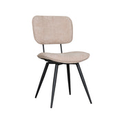 Eetkamerstoel Liva Clay Elite Zwart Metalen Frame 49x60x87 cm-Eetkamerstoelen-LABEL51