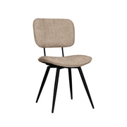 Eetkamerstoel Liva Clay Elite Zwart Metalen Frame 49x60x87 cm-Eetkamerstoelen-LABEL51