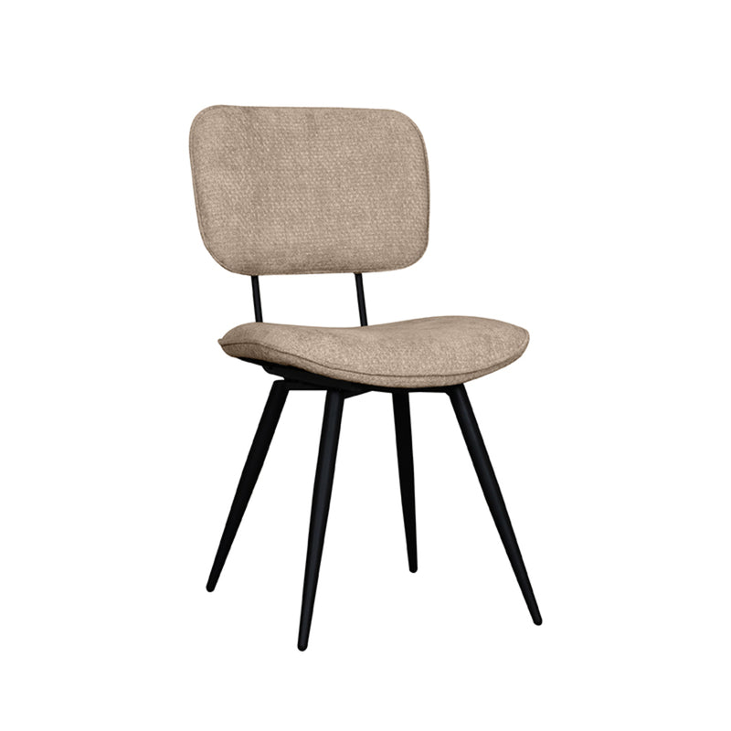 Eetkamerstoel Liva Clay Elite Zwart Metalen Frame 49x60x87 cm-Eetkamerstoelen-LABEL51