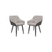 Eetkamerstoel Liverpool S/2 - 56x61x79 - Velours/metaal - Beige/zwart-Eetkamerstoelen-HSM Collection