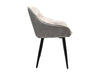 Eetkamerstoel Liverpool S/2 - 56x61x79 - Velours/metaal - Beige/zwart-Eetkamerstoelen-HSM Collection