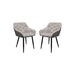 Eetkamerstoel Liverpool S/2 - 56x61x79 - Velours/metaal - Beige/zwart-Eetkamerstoelen-HSM Collection