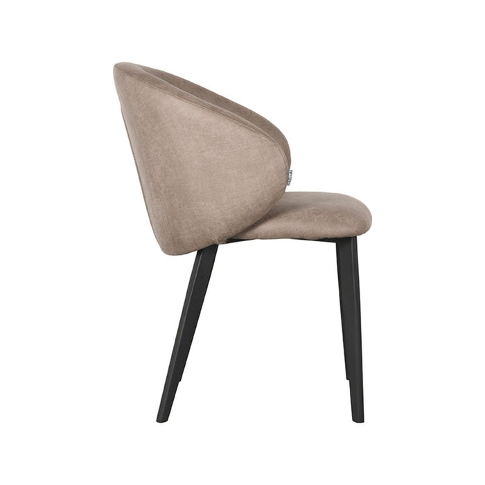 Eetkamerstoel Logan - Taupe - Micro Suede-Eetkamerstoelen-LABEL51