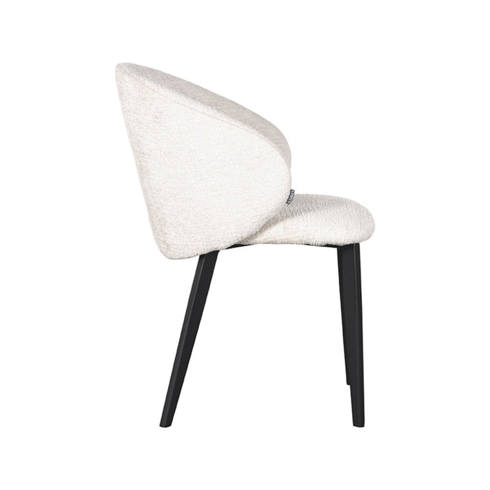 Eetkamerstoel Logan - crème - Micro Suede-Eetkamerstoelen-LABEL51