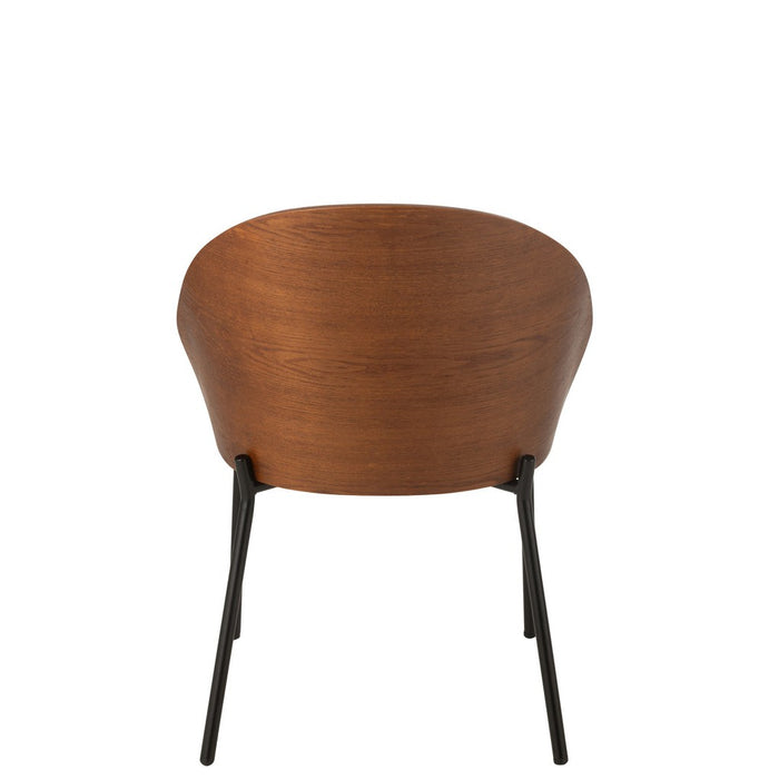 Eetkamerstoel Lone Ply Hout | Metaal Brown | Grey-Eetkamerstoelen-J-Line