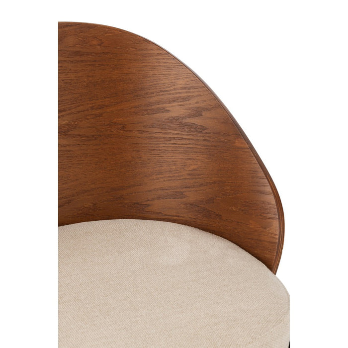 Eetkamerstoel Lone Ply Hout | Metaal Brown | Grey-Eetkamerstoelen-J-Line