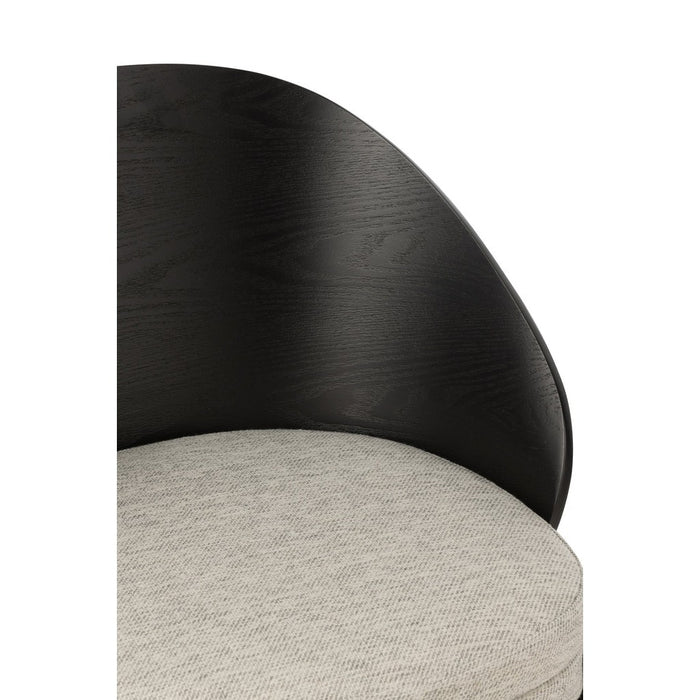 Eetkamerstoel Lone Ply Hout | Metaal Zwart | Grey-Eetkamerstoelen-J-Line