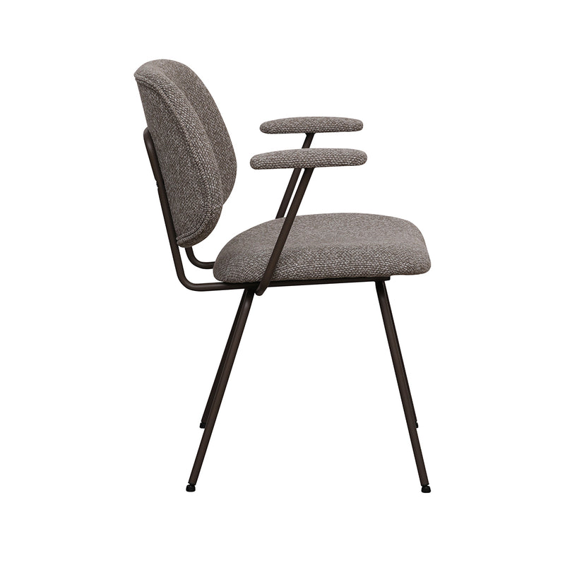 Eetkamerstoel Loreto Mushroom Royal Boucle Brons 59x59x82 cm-Eetkamerstoelen-LABEL51