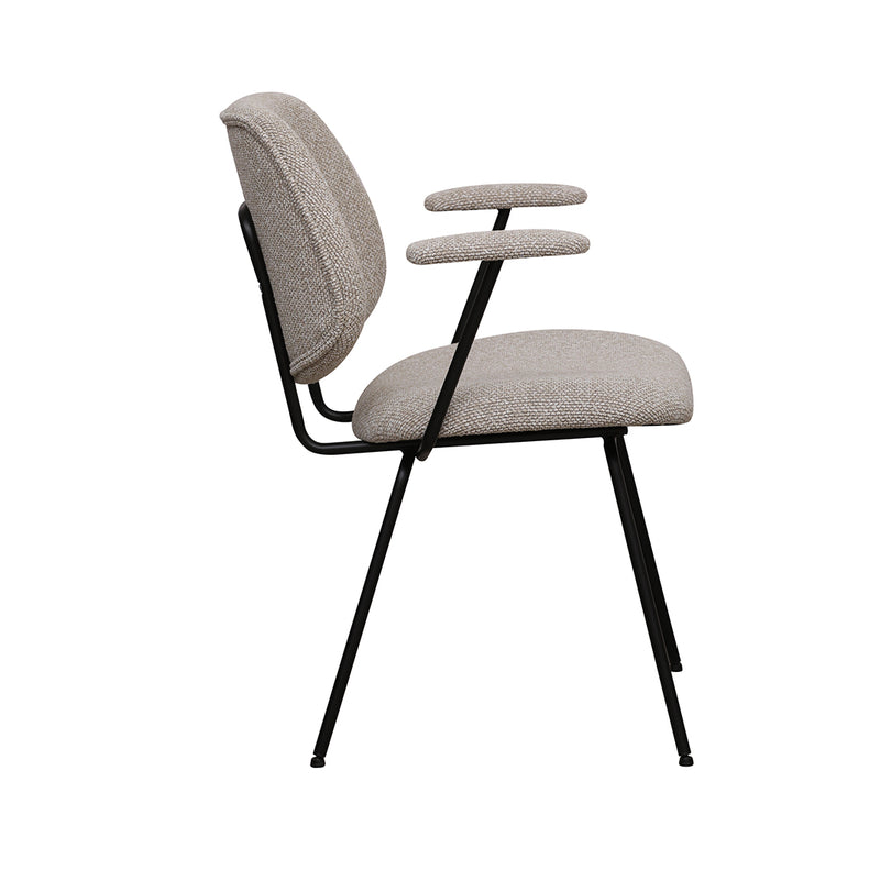Eetkamerstoel Loreto Naturel Royal Boucle 59x59x82 cm-Eetkamerstoelen-LABEL51