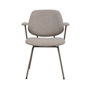 Eetkamerstoel Loreto Naturel Royal Boucle Taupe Metalen-Eetkamerstoelen-LABEL51