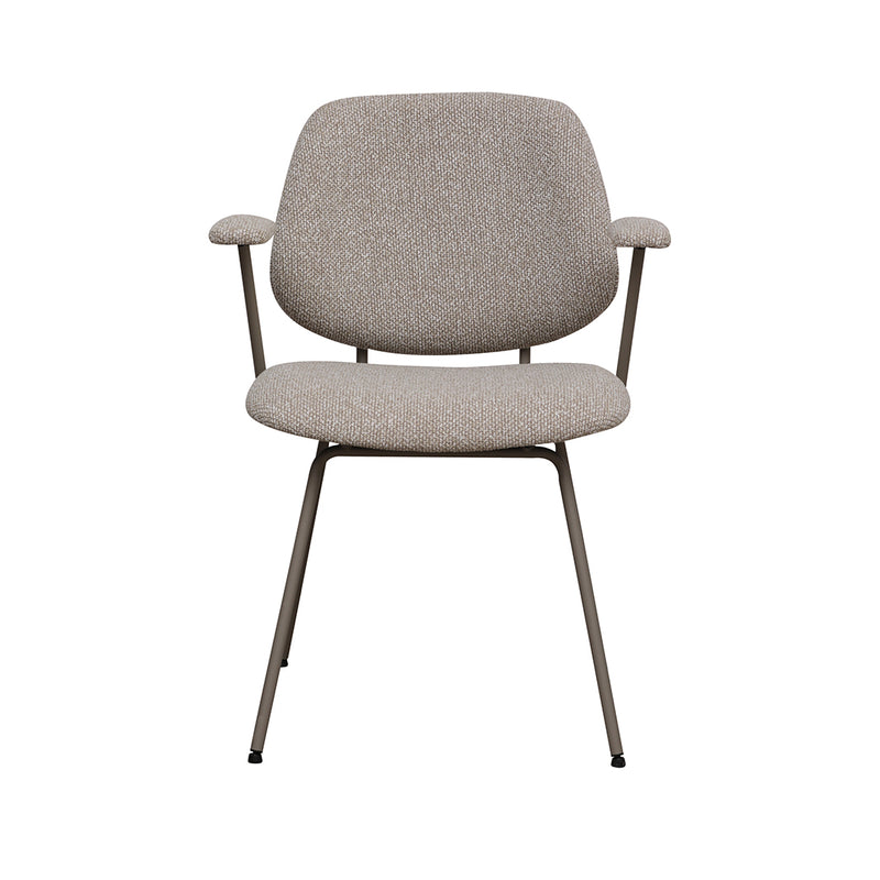 Eetkamerstoel Loreto Naturel Royal Boucle Taupe Metalen-Eetkamerstoelen-LABEL51