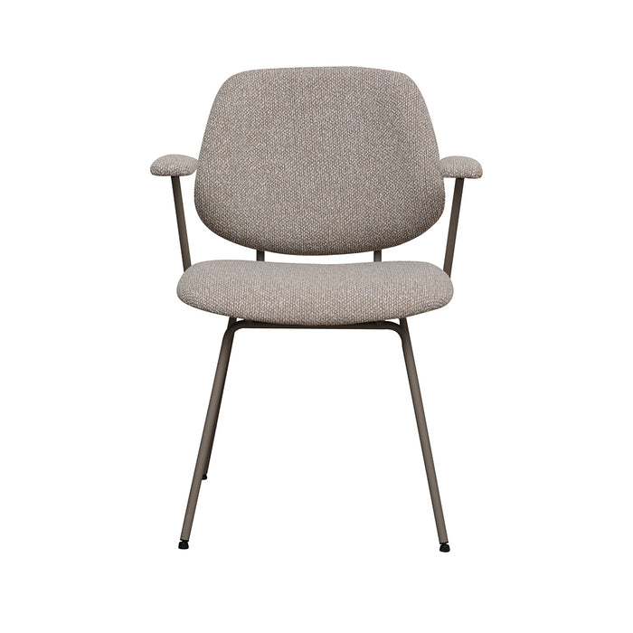 Eetkamerstoel Loreto - Naturel - Royal Boucle - Taupe Metalen...-Eetkamerstoelen-LABEL51