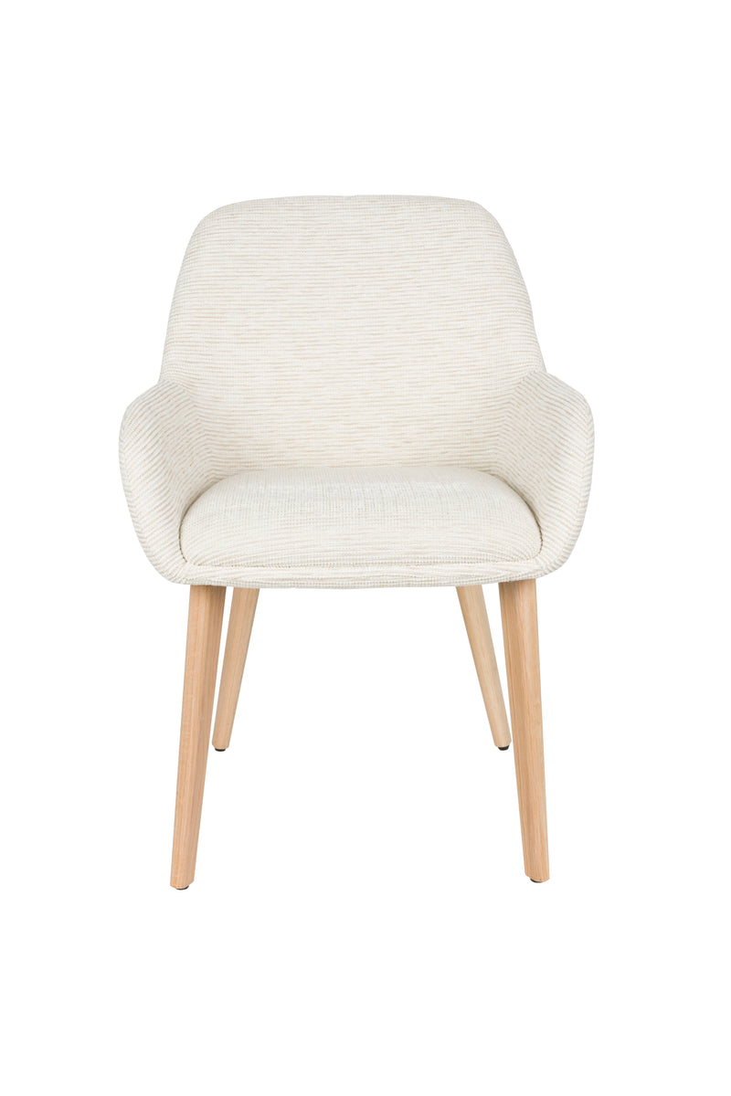 Eetkamerstoel Loua Off-white Polyester Wit 59x59 cm-Eetkamerstoelen-Creating Home