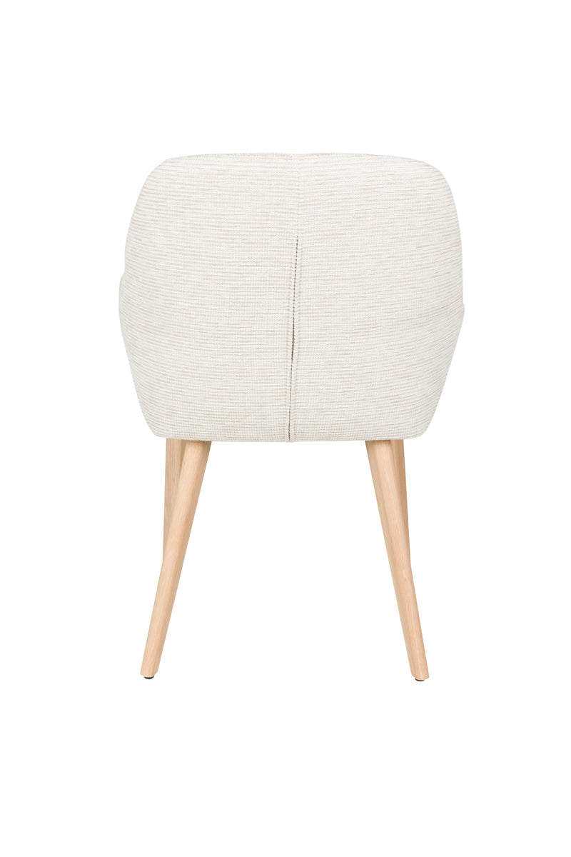 Eetkamerstoel Loua Off-white Polyester Wit 59x59 cm-Eetkamerstoelen-Creating Home