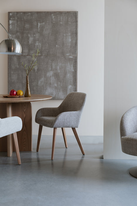 Eetkamerstoel Loua Off-white Polyester Wit 59x59 cm-Eetkamerstoelen-Creating Home