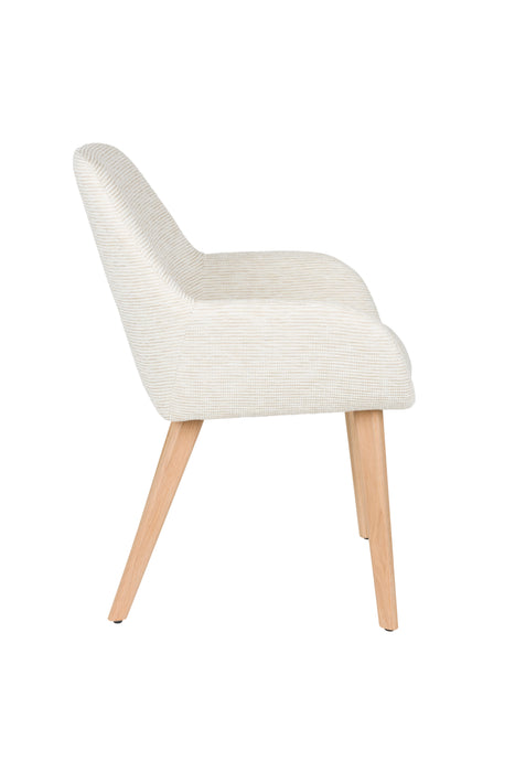 Eetkamerstoel Loua Off-white Polyester Wit 59x59 cm-Eetkamerstoelen-Creating Home