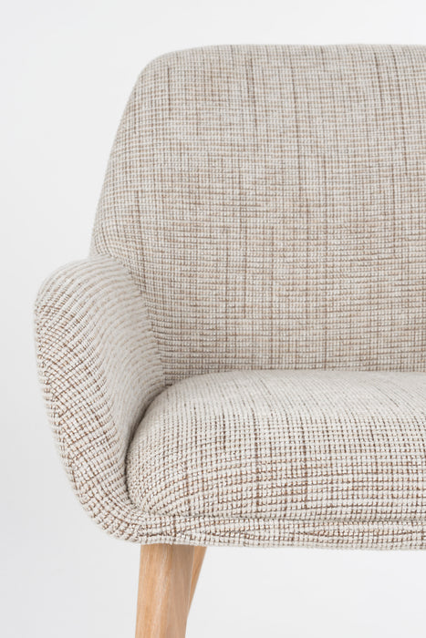 Eetkamerstoel Loua Polyester Bruin 59x59 cm-Eetkamerstoelen-Creating Home