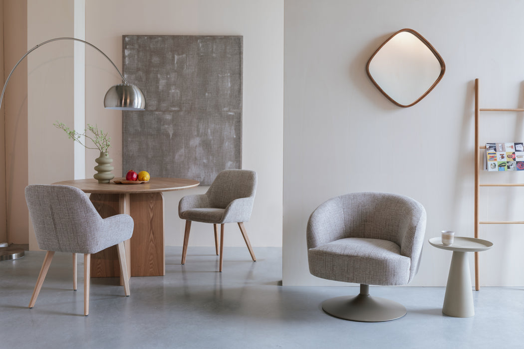 Eetkamerstoel Loua Polyester Bruin 59x59 cm-Fauteuils-Creating Home