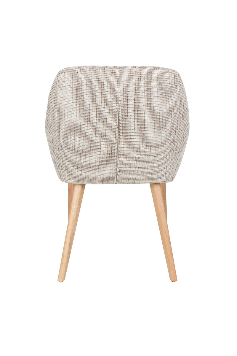 Eetkamerstoel Loua Polyester Bruin 59x59 cm-Eetkamerstoelen-Creating Home