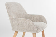 Eetkamerstoel Loua Polyester Bruin 59x59 cm-Eetkamerstoelen-Creating Home