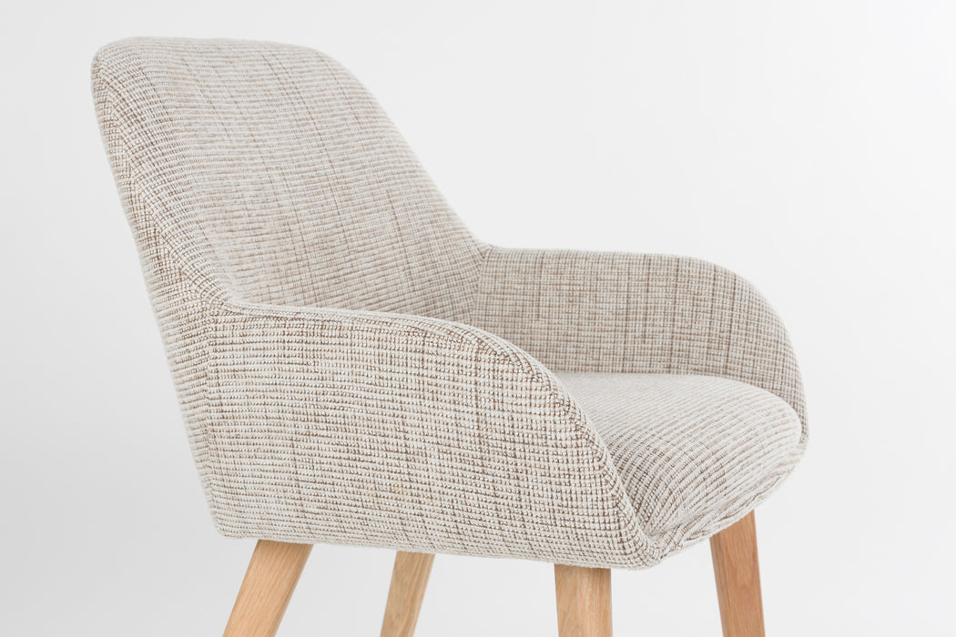 Eetkamerstoel Loua Polyester Bruin 59x59 cm-Fauteuils-Creating Home